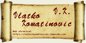 Vlatko Komatinović vizit kartica